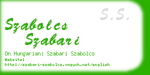 szabolcs szabari business card